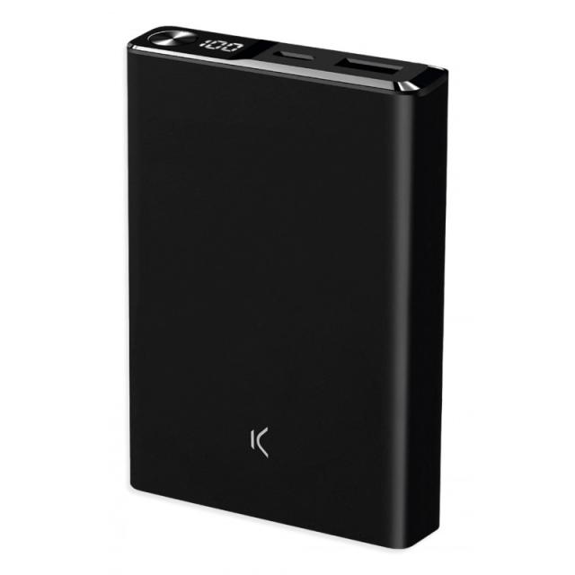 Ksix - Powerbank magnética 10.000 mAh, Compatible MagSafe, Power Delivery, 22,5 W, Cable USB-A a USB-C, Carga simultánea, Negro