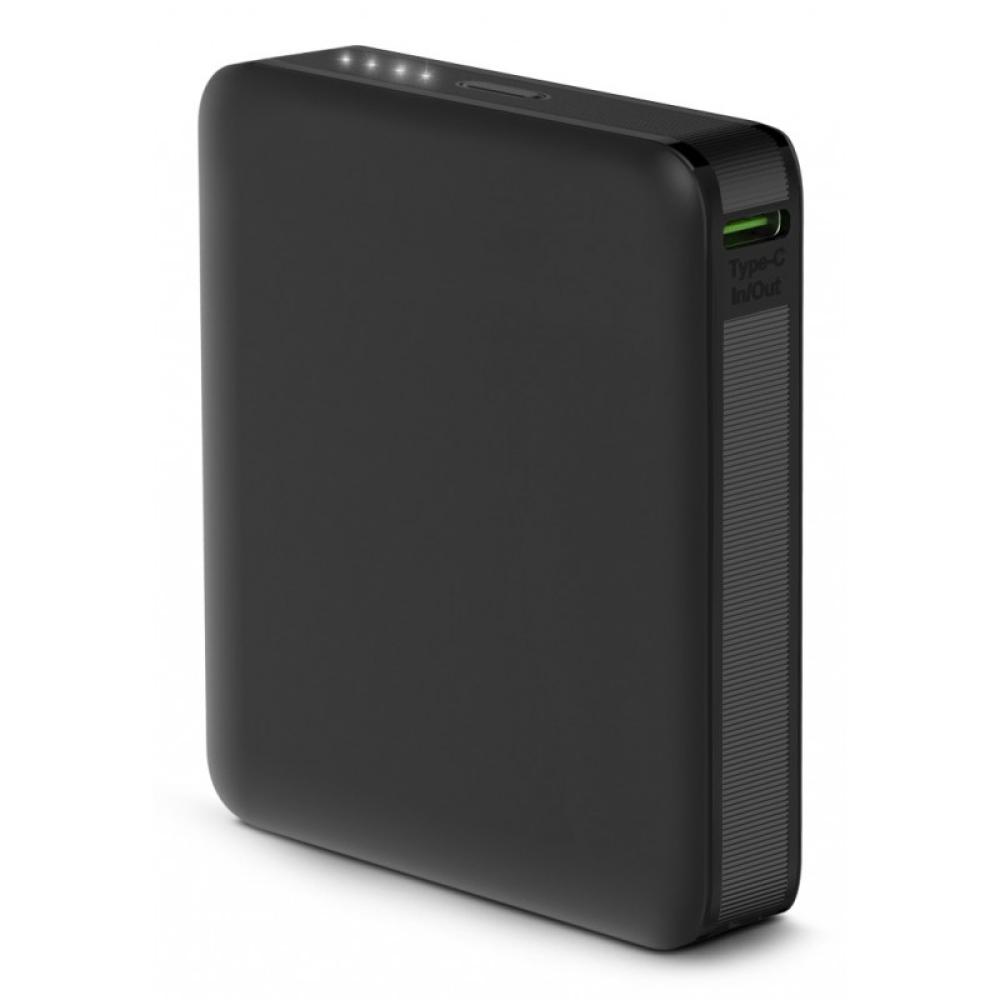 Ksix - Powerbank Nano 5.000 mAh, Tamaño de bolsillo, Power Delivery, 20 W, Cable USB-C a USB-C, Indicadores LED, Negro