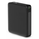 Ksix - Powerbank Nano 5.000 mAh, Tamaño de bolsillo, Power Delivery, 20 W, Cable USB-C a USB-C, Indicadores LED, Negro