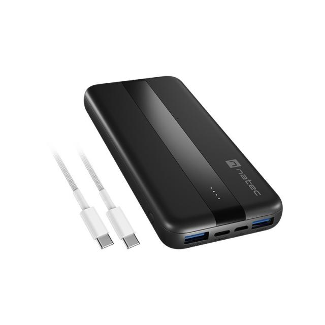 NATEC - TREVI SLIM Q V2 Polímero de litio 10000 mAh Negro