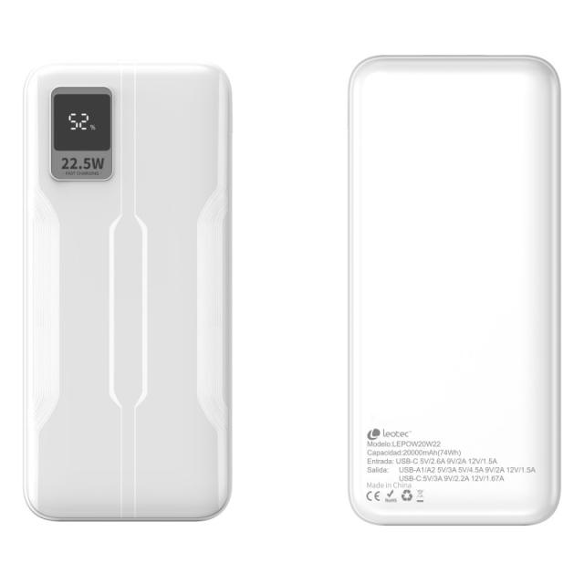 Leotec - Powerbank 20.000mAh 22.5W - LEPOW20W22W