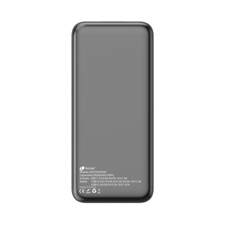 Leotec - Powerbank 20.000mAh 22.5W - LEPOW20W22K