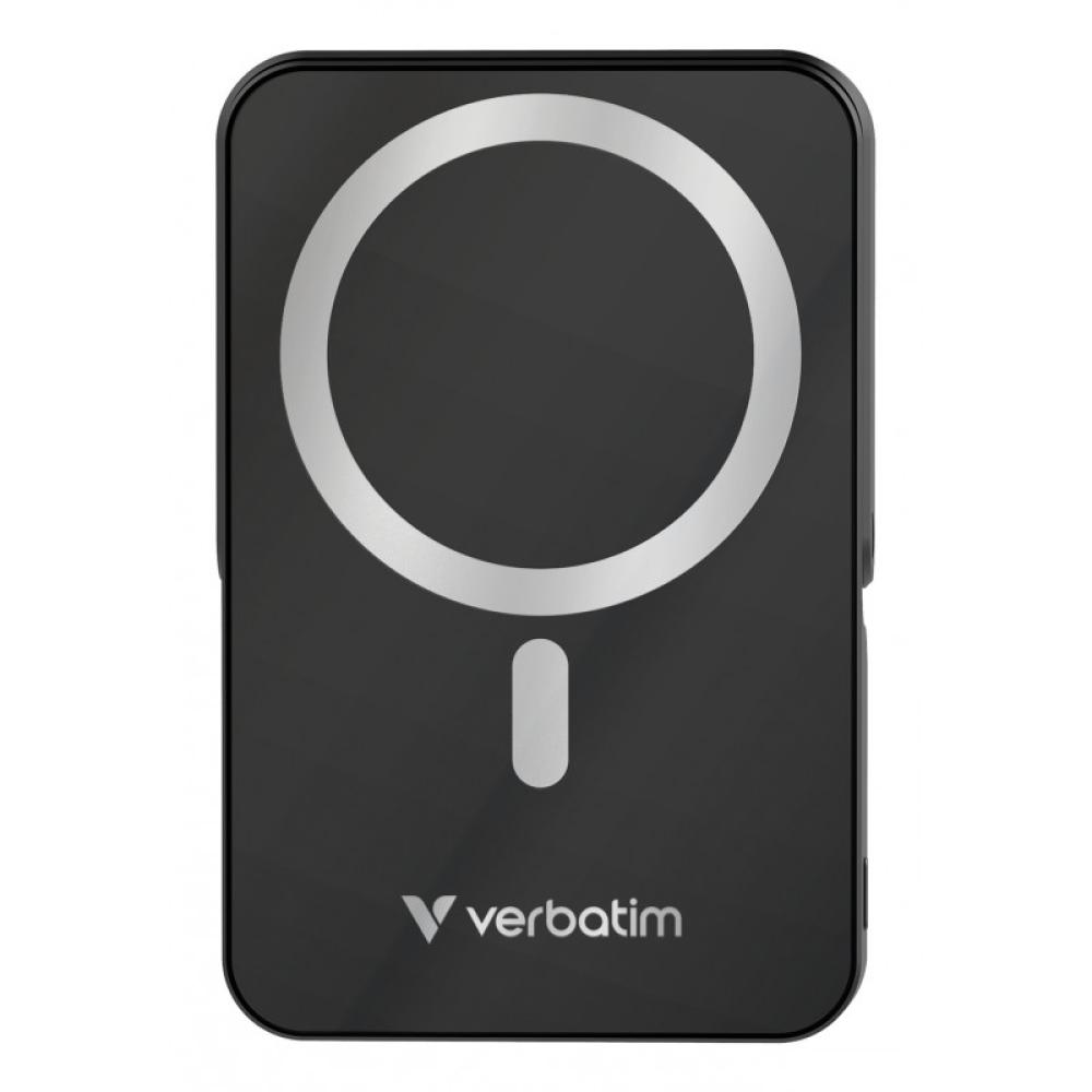 Verbatim - Charge ''n'' Go Magnetic Wireless Polímero de litio 10000 mAh Cargador inalámbrico Negro