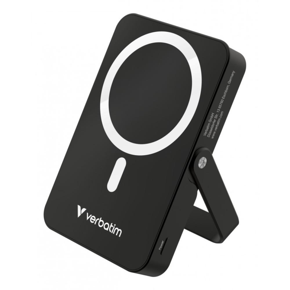 Verbatim - Charge ''n'' Go Magnetic Wireless Polímero de litio 10000 mAh Cargador inalámbrico Negro
