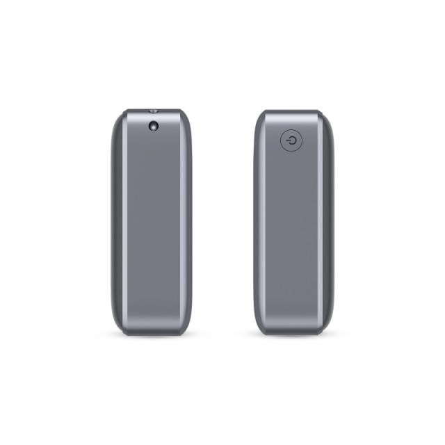 Ksix - Powerbank 10.000 mAh, Carga rápida 22,5 W PD, Carga simultánea, Cable Convertible USB-C + lazo, Pantalla LED, Gris