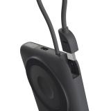 Ksix - Powerbank 10.000 mAh, Carga Rápida 22,5W PD, Compatible MagSafe® y AppleWatch®, Soporte integrado, Gris