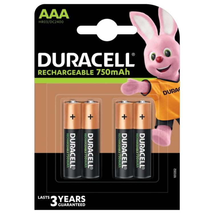 Duracell - AAA (4pcs) Batería recargable Níquel-metal hidruro (NiMH)