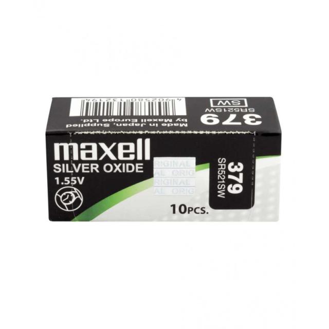 Maxell - 18293000 pila doméstica Batería de un solo uso SR521SW Óxido de plata