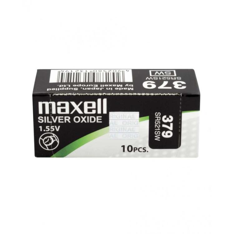 Maxell - 18293000 pila doméstica Batería de un solo uso SR521SW Óxido de plata