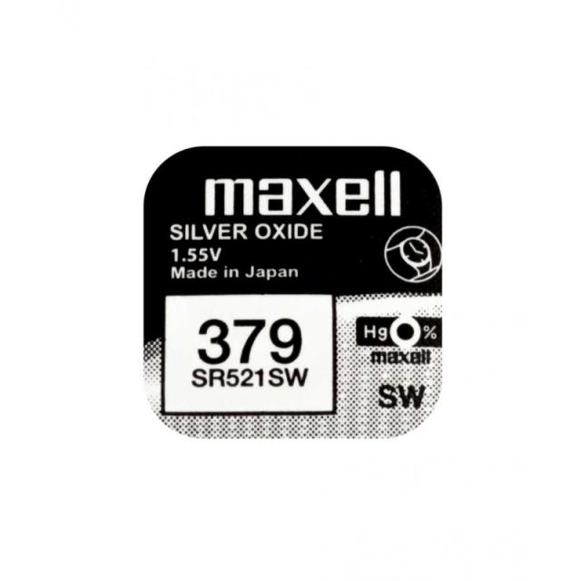 Maxell - 18293000 pila doméstica Batería de un solo uso SR521SW Óxido de plata