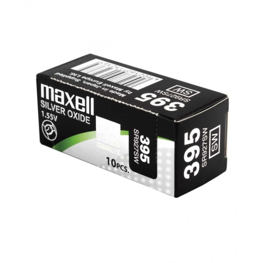 Maxell - MAXELL MICRO PILAS PLANAS ÓXIDO DE PLATA 1,55V - SR0927SW 395 CAJA 10U
