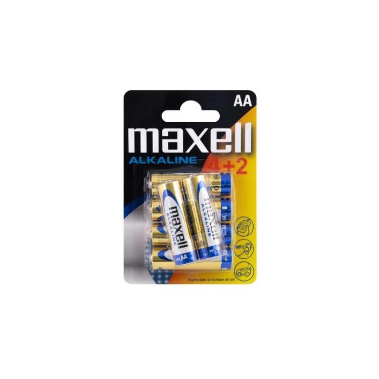 Maxell - PILAS ALCALINA MAXELL LR06 BLISTER 4+2