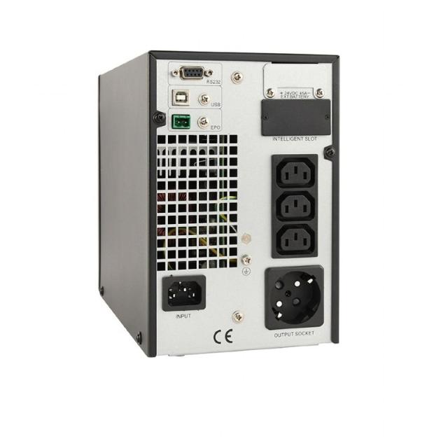 Gembird - EG-UPSO-1000 sistema de alimentación ininterrumpida (UPS) Doble conversión (en línea) 1 kVA 900 W 4 salidas AC