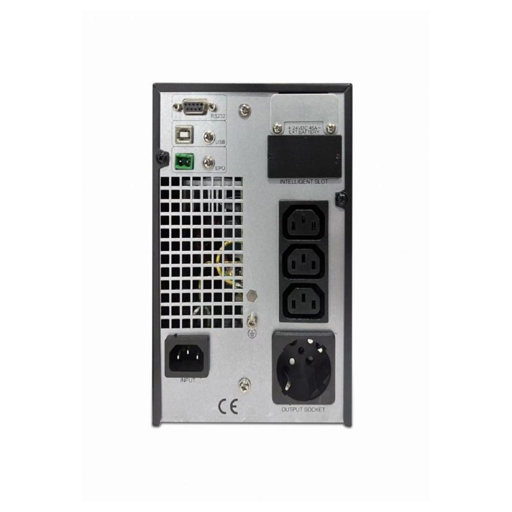 Gembird - EG-UPSO-1000 sistema de alimentación ininterrumpida (UPS) Doble conversión (en línea) 1 kVA 900 W 4 salidas AC