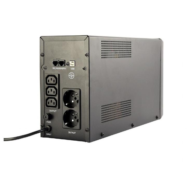 Gembird - EG-UPS-035 sistema de alimentación ininterrumpida (UPS) Línea interactiva 2 kVA 1200 W 5 salidas AC