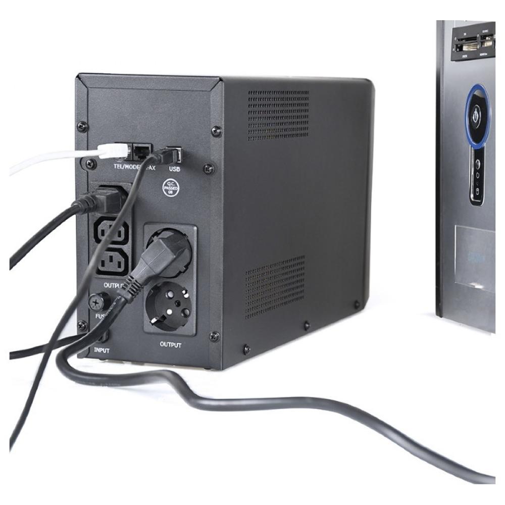 Gembird - EG-UPS-035 sistema de alimentación ininterrumpida (UPS) Línea interactiva 2 kVA 1200 W 5 salidas AC