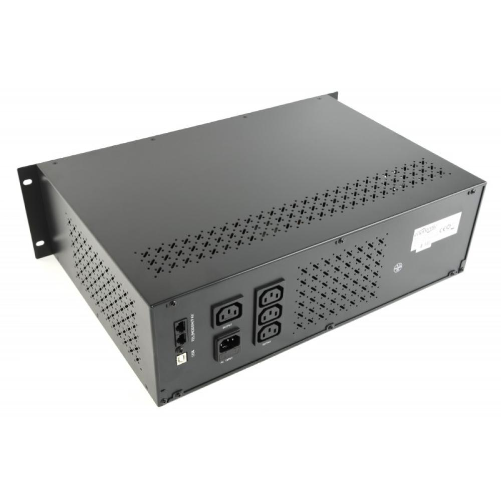 Gembird - Ups rack 19'''' 3.4u 1500va, 4xiec 230v out, iec14 in,rj11, usb, lcd sistema de alimentación ininterrumpida (UPS) Líne