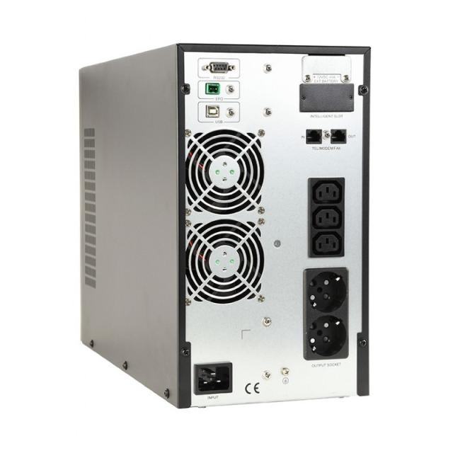 Gembird - EG-UPSO-3000 sistema de alimentación ininterrumpida (UPS) Doble conversión (en línea) 3 kVA 2700 W 5 salidas AC