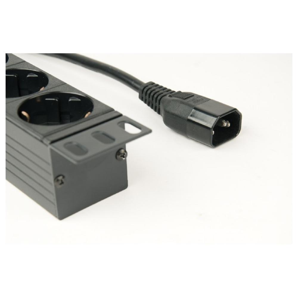 Gembird - EG-PDU-014-C14 unidad de distribución de energía (PDU) 8 salidas AC 1U Negro