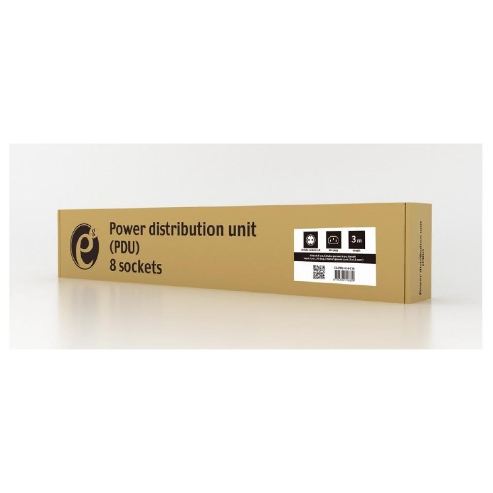 Gembird - EG-PDU-014-C14 unidad de distribución de energía (PDU) 8 salidas AC 1U Negro