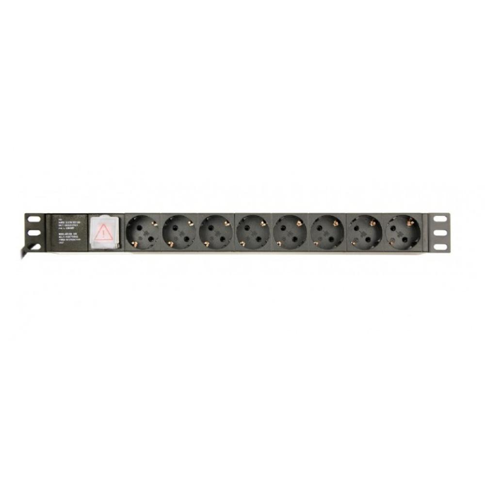 Gembird - EG-PDU-014-C14 unidad de distribución de energía (PDU) 8 salidas AC 1U Negro