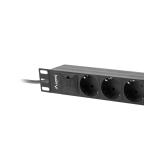 Lanberg - PDU-03F-0200-IEC-BK unidad de distribución de energía (PDU) 1U