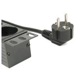 Gembird - EG-PDU-014 unidad de distribución de energía (PDU) 8 salidas AC 1U Negro