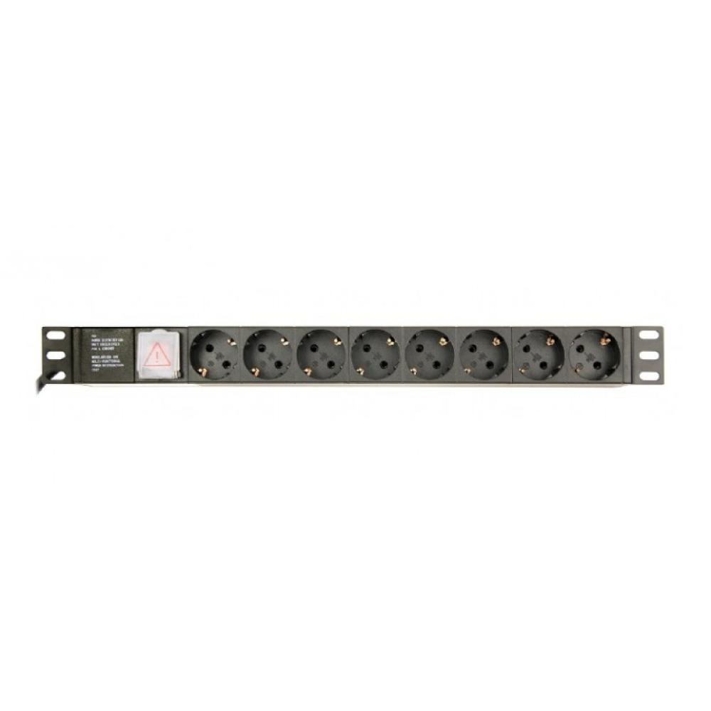 Gembird - EG-PDU-014 unidad de distribución de energía (PDU) 8 salidas AC 1U Negro