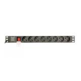 Gembird - EG-PDU-014 unidad de distribución de energía (PDU) 8 salidas AC 1U Negro