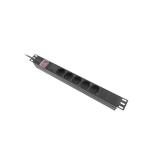 Lanberg - PDU-05F-0200-BK unidad de distribución de energía (PDU) 5 salidas AC 1U Negro