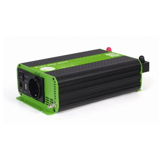 EnerGenie - EG-PWC-PS500-01 adaptador e inversor de corriente Auto 500 W Negro, Verde