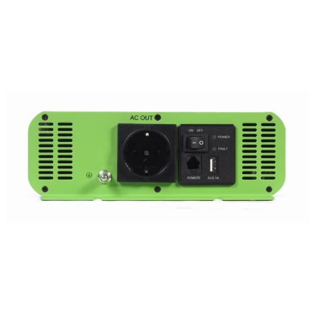 EnerGenie - EG-PWC-PS2000-01 adaptador e inversor de corriente Auto 2000 W Negro, Verde