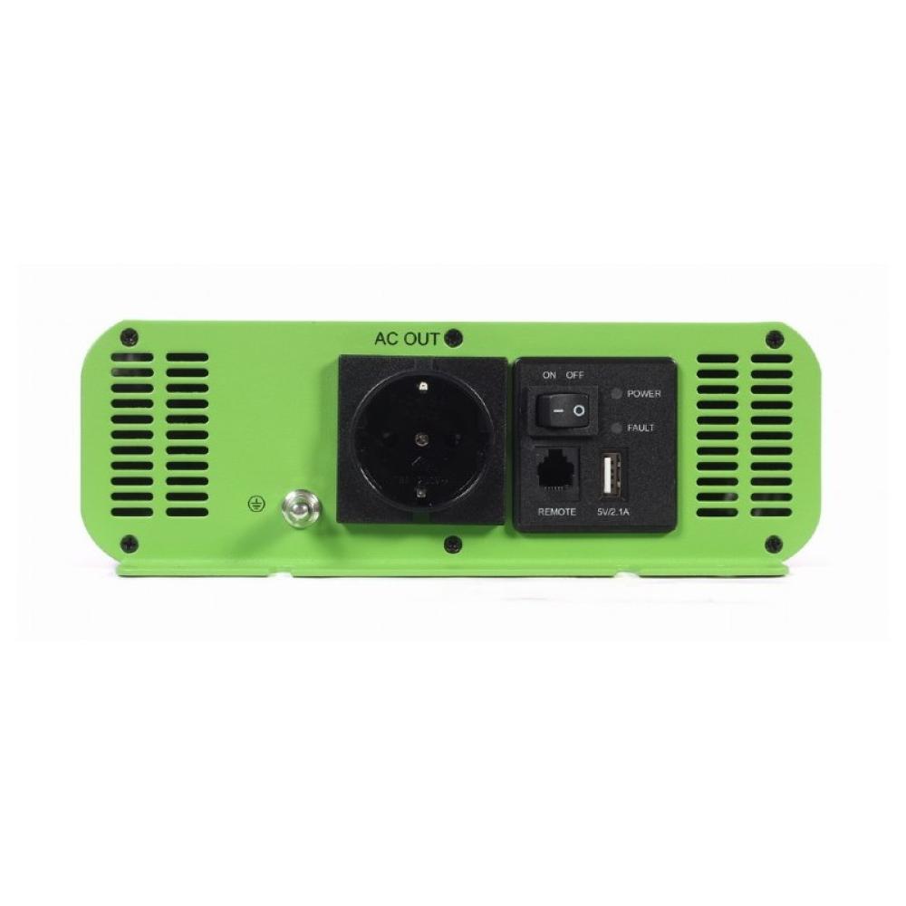 EnerGenie - EG-PWC-PS2000-01 adaptador e inversor de corriente Auto 2000 W Negro, Verde