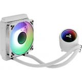 Aerocool - MIRAGEL120W Refrigeración Líquida CPU Ventilador 12cm ARGB TDP 200W Blanco