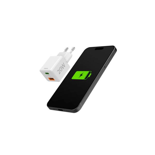 Hama - 00201991 cargador de dispositivo móvil Auriculares, Batería portátil, Smartphone, Tableta Blanco Corriente alterna Carga