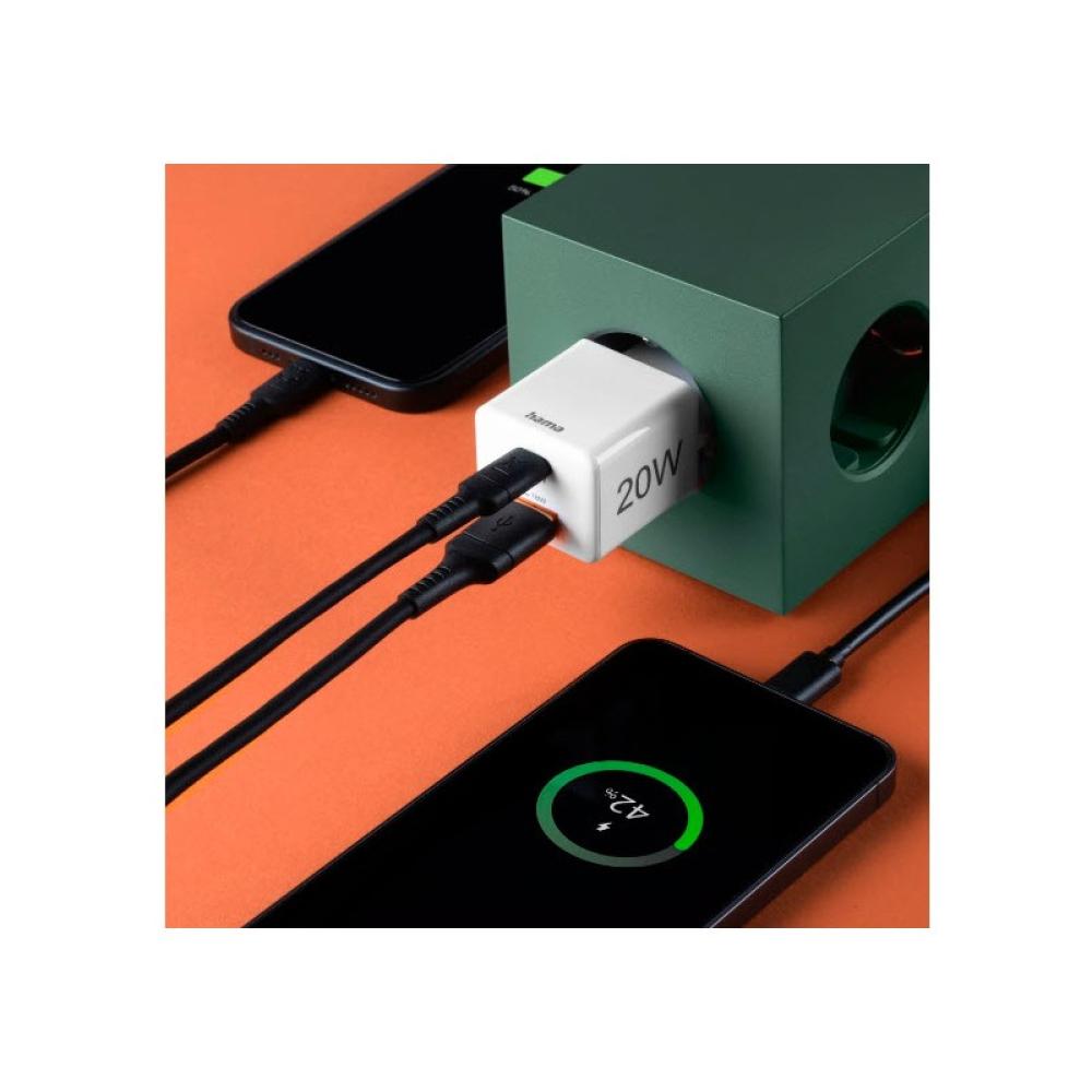 Hama - 00201991 cargador de dispositivo móvil Auriculares, Batería portátil, Smartphone, Tableta Blanco Corriente alterna Carga