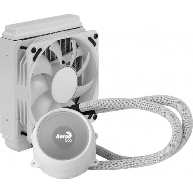 Aerocool - MIRAGEL120W Refrigeración Líquida CPU Ventilador 12cm ARGB TDP 200W Blanco