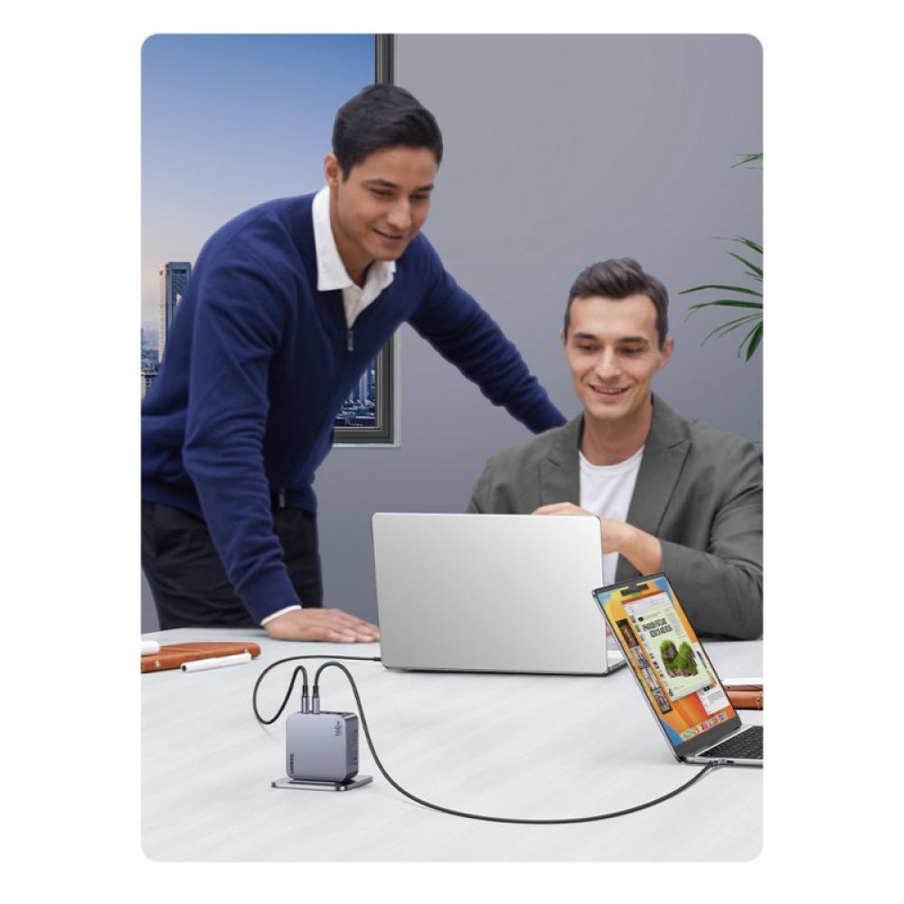 Ugreen - Nexode Pro 160W GaN Charger with USB-C Cable Universal Negro, Gris Corriente alterna Carga rápida Interior