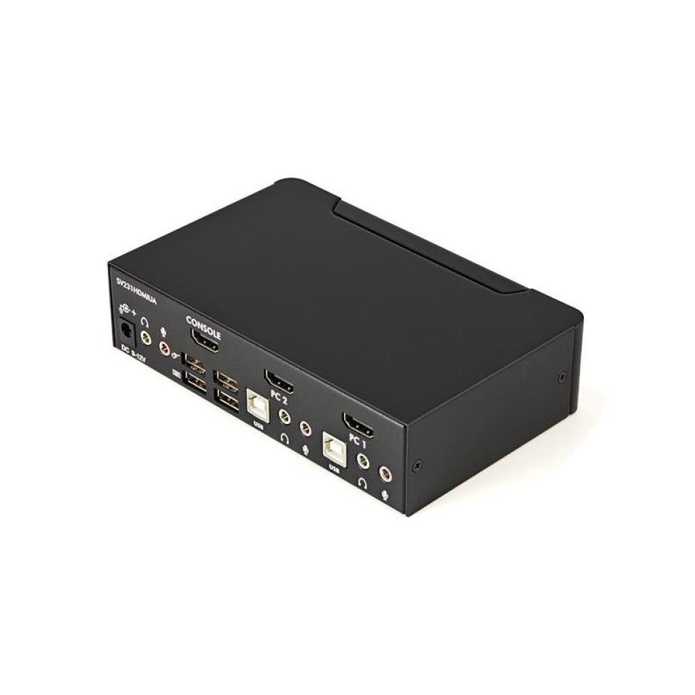StarTech.com - Conmutador Switch KVM 2 puertos HDMI con Hub Concentrador USB 2.0 Audio - 1920x1200