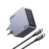 Ugreen - Nexode Pro 160W GaN Charger with USB-C Cable Universal Negro, Gris Corriente alterna Carga rápida Interior