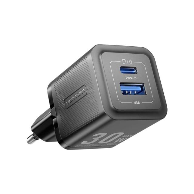 Vention - FEQB0-EU cargador de dispositivo móvil Auriculares, Smartphone, Reloj inteligente, Tableta Negro Corriente alterna Car