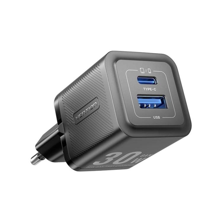 Vention - FEQB0-EU cargador de dispositivo móvil Auriculares, Smartphone, Reloj inteligente, Tableta Negro Corriente alterna Car