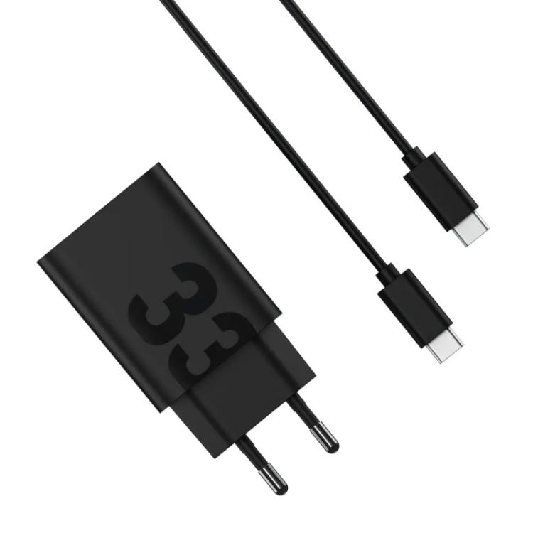 Motorola - TurboPower 33W Auriculares, Auriculares, Teléfono móvil, Smartphone Negro Corriente alterna Carga rápida Interior