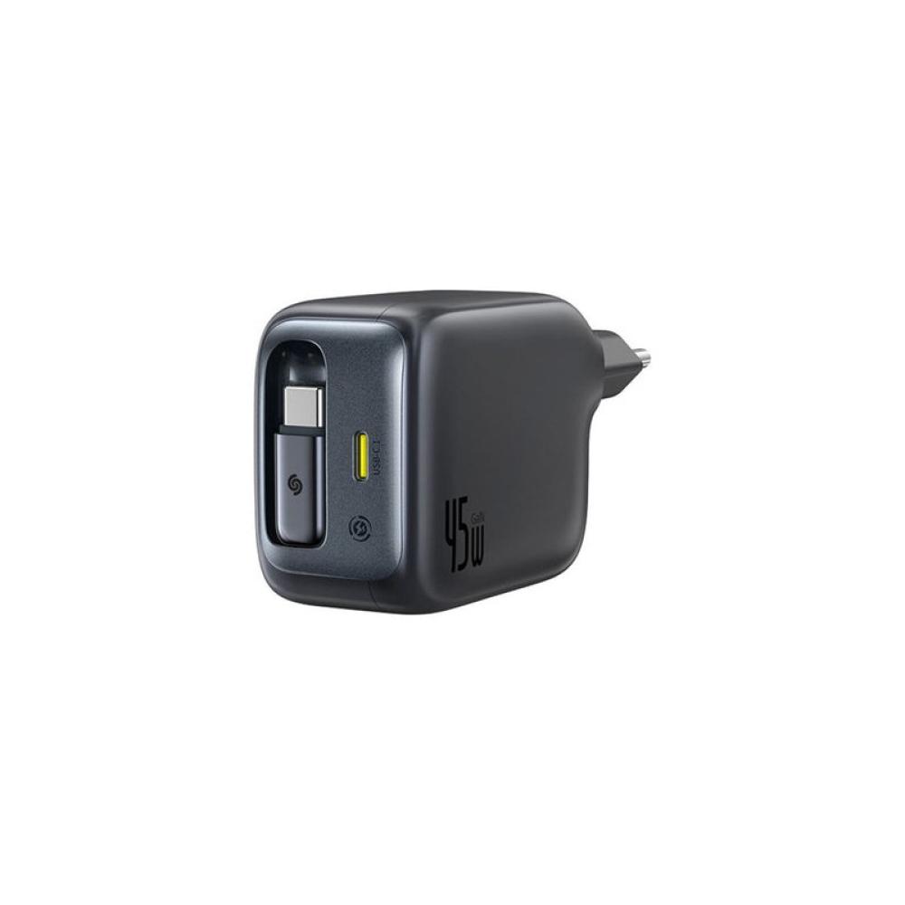 Baseus - E0120G00 cargador de dispositivo móvil Smartphone, Tableta, Teléfono móvil Negro Corriente alterna Carga rápida Interio