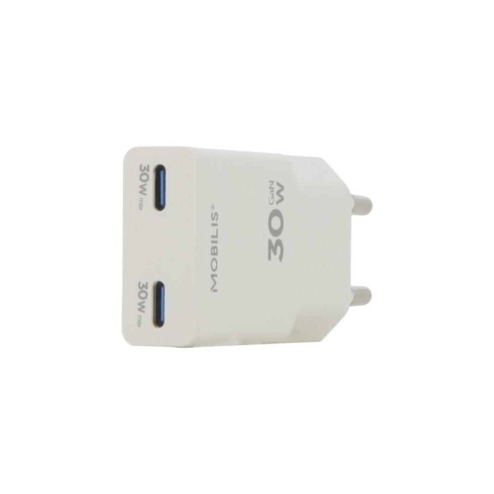 Mobilis - 020026 cargador de dispositivo móvil Universal Blanco Corriente alterna Carga rápida Interior
