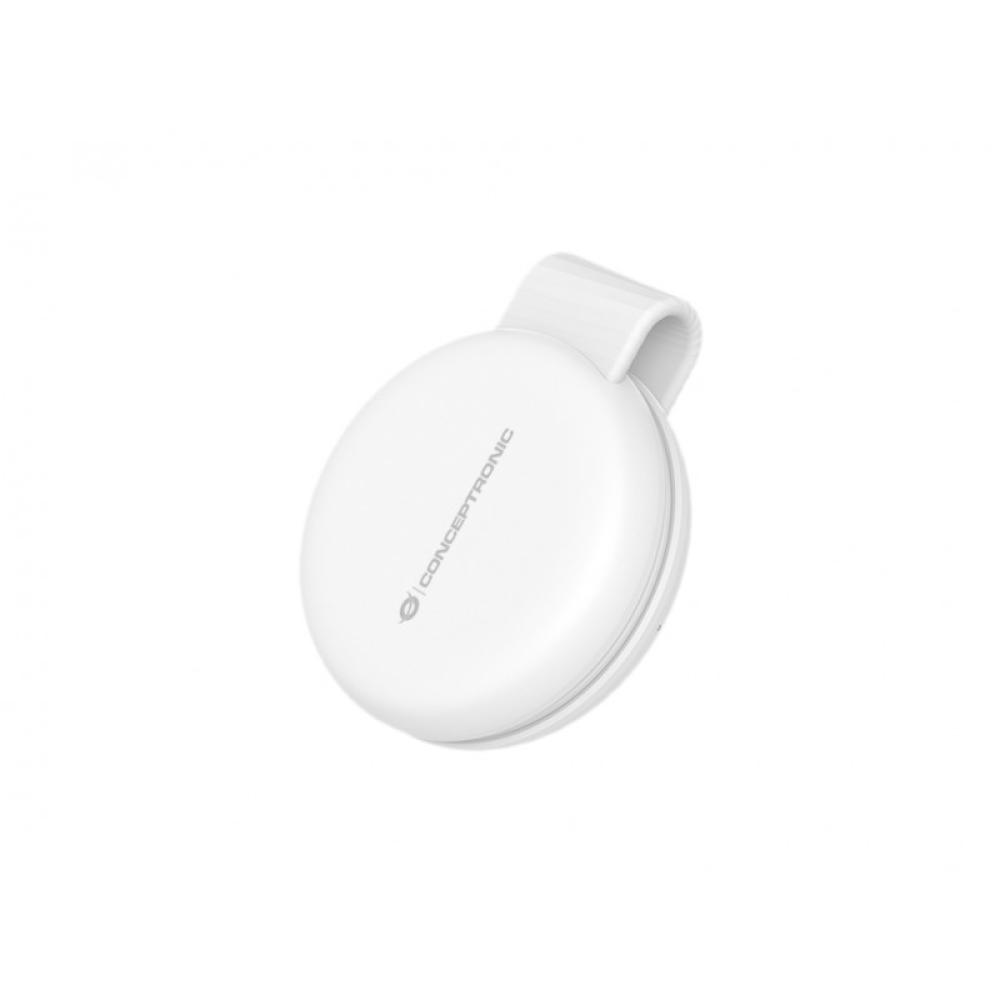 Conceptronic - GORGON04W cargador de dispositivo móvil Smartphone, Reloj inteligente Blanco Corriente alterna Cargador inalámbri