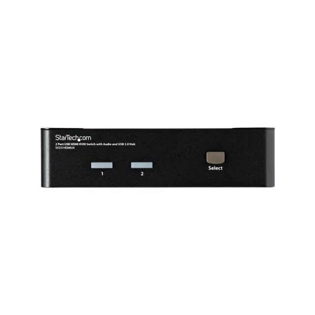 StarTech.com - Conmutador Switch KVM 2 puertos HDMI con Hub Concentrador USB 2.0 Audio - 1920x1200