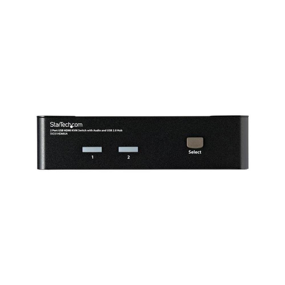 StarTech.com - Conmutador Switch KVM 2 puertos HDMI con Hub Concentrador USB 2.0 Audio - 1920x1200