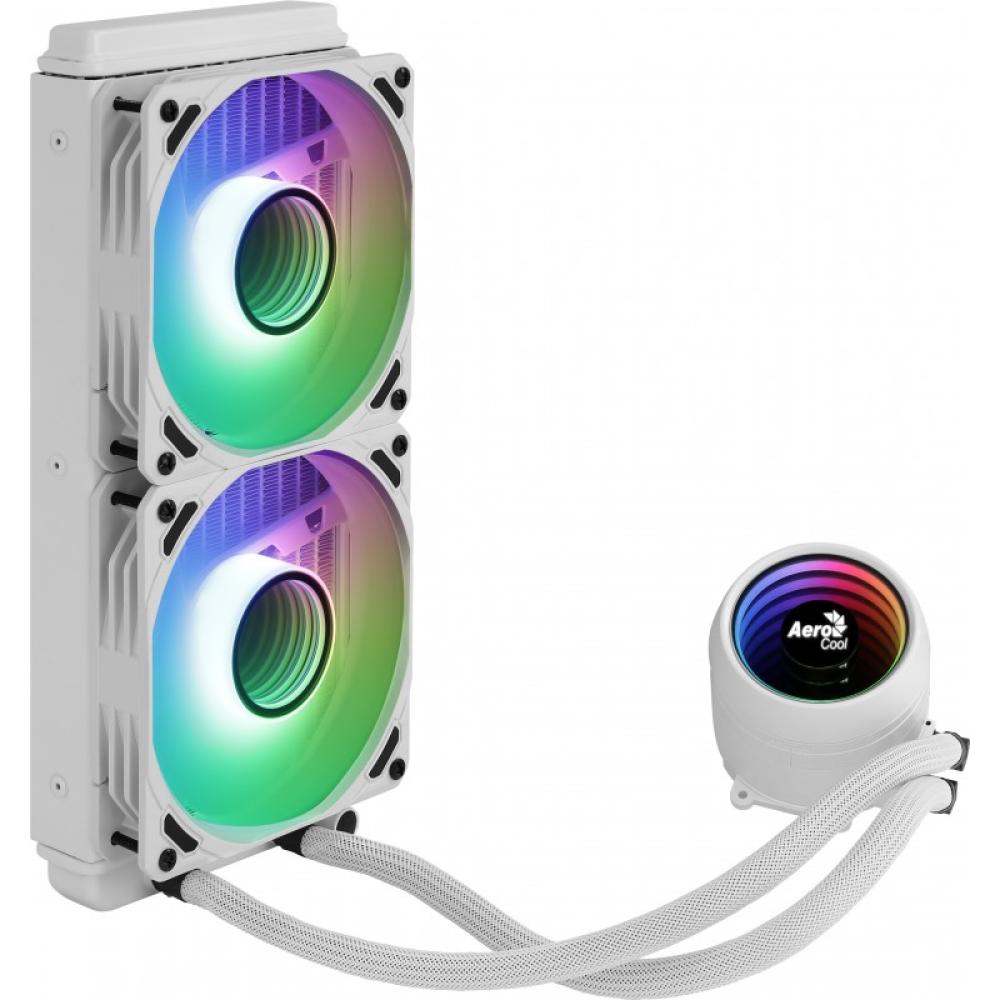 Aerocool - MIRAGEL240W Refrigeración Líquida CPU 2xVentilador 12cm ARGB TDP 400W Blanco