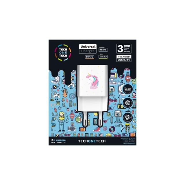 TECH ONE TECH - 400901P cargador de dispositivo móvil Interior Multicolor